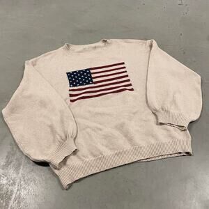 vintage y2k American flag sweater